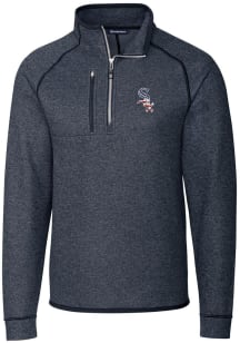 Cutter and Buck Chicago White Sox Mens Navy Blue Mainsail Long Sleeve 1/4 Zip Pullover