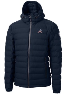 Cutter and Buck Atlanta Braves Mens Navy Blue Mission Ridge Repreve Puffer Filled Jacket