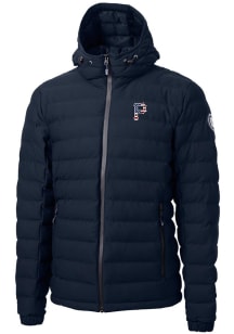 Cutter and Buck Pittsburgh Pirates Mens Navy Blue Mission Ridge Repreve Puffer Filled Jacket
