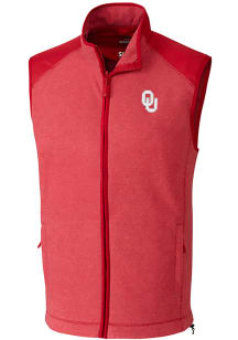 Cutter and Buck Oklahoma Sooners Mens Crimson Cedar Park Sleeveless Jacket
