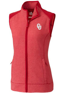 Cutter and Buck Oklahoma Sooners Womens Crimson Cedar Park Vest