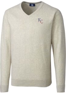 Cutter and Buck Kansas City Royals Mens Oatmeal Lakemont Long Sleeve Sweater