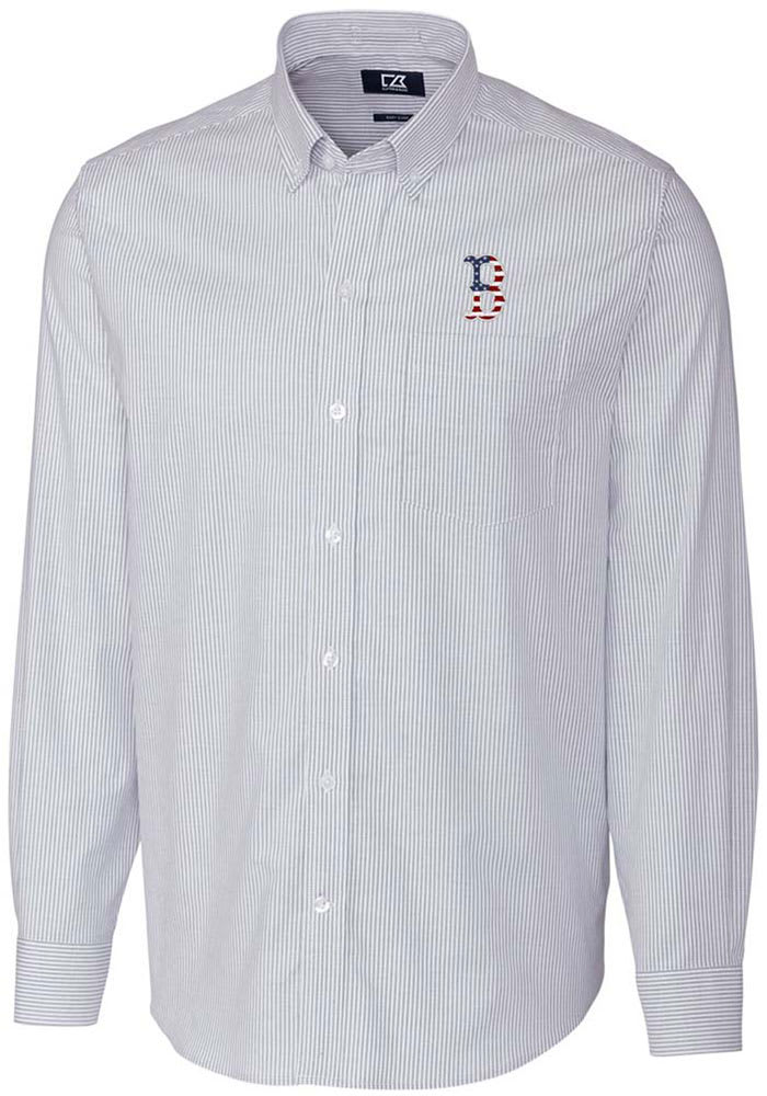 MLB Stars & Stripes Long Sleeve Button Down Shirt | Men | Light Blue | S | Cutter & Buck MLB Stars & Stripes Long Sleeve Button Down Shirt | Men | Light Blue | S | Cutter & Buck