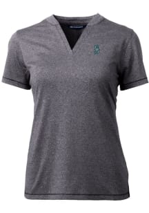 Cutter and Buck Seattle Mariners Womens Charcoal Forge Blade Short Sleeve T-Shirt