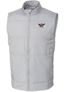 Cutter and Buck Auburn Tigers Mens Grey Stealth Hybrid Quilted Vest Big and Tall Vest