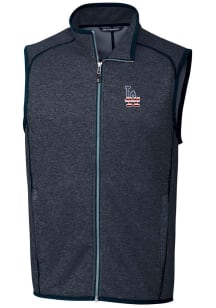 Cutter and Buck Los Angeles Dodgers Mens Navy Blue Mainsail Sleeveless Jacket