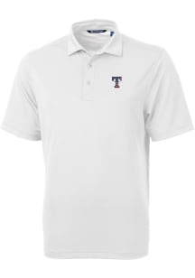 Cutter and Buck Texas Rangers White Stars and Stripes Virtue Eco Pique Big and Tall Polo