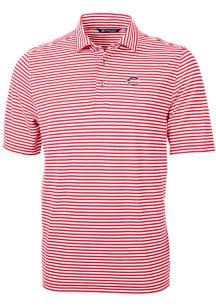 Cutter and Buck Cincinnati Reds Red Virtue Eco Pique Stripe Big and Tall Polo