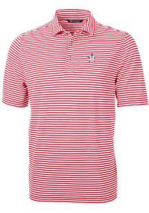 Cutter and Buck Houston Astros Red Virtue Eco Pique Stripe Big and Tall Polo