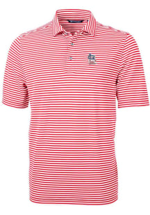 Cutter and Buck St Louis Cardinals Mens Red Virtue Eco Pique Stripe Big and Tall Polos Shirt