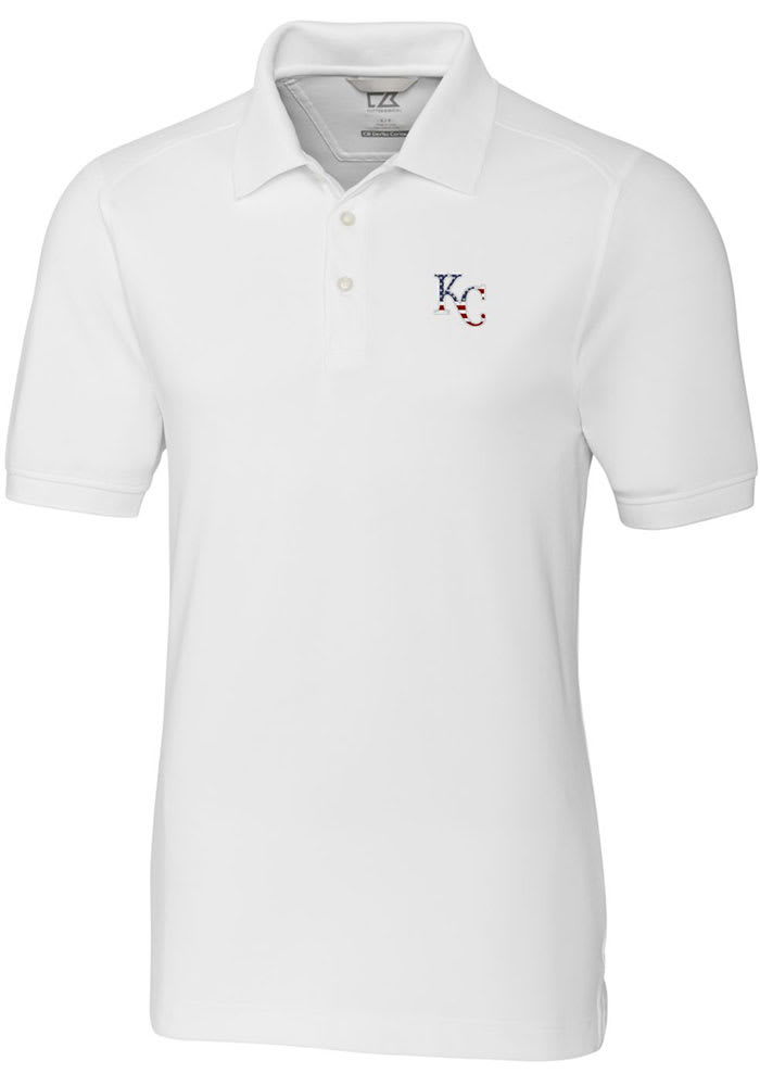 Cutter & Buck Men's Kansas City Royals Forge Pencil Stripe Big and Tall  Short Sleeve Polo Shirt