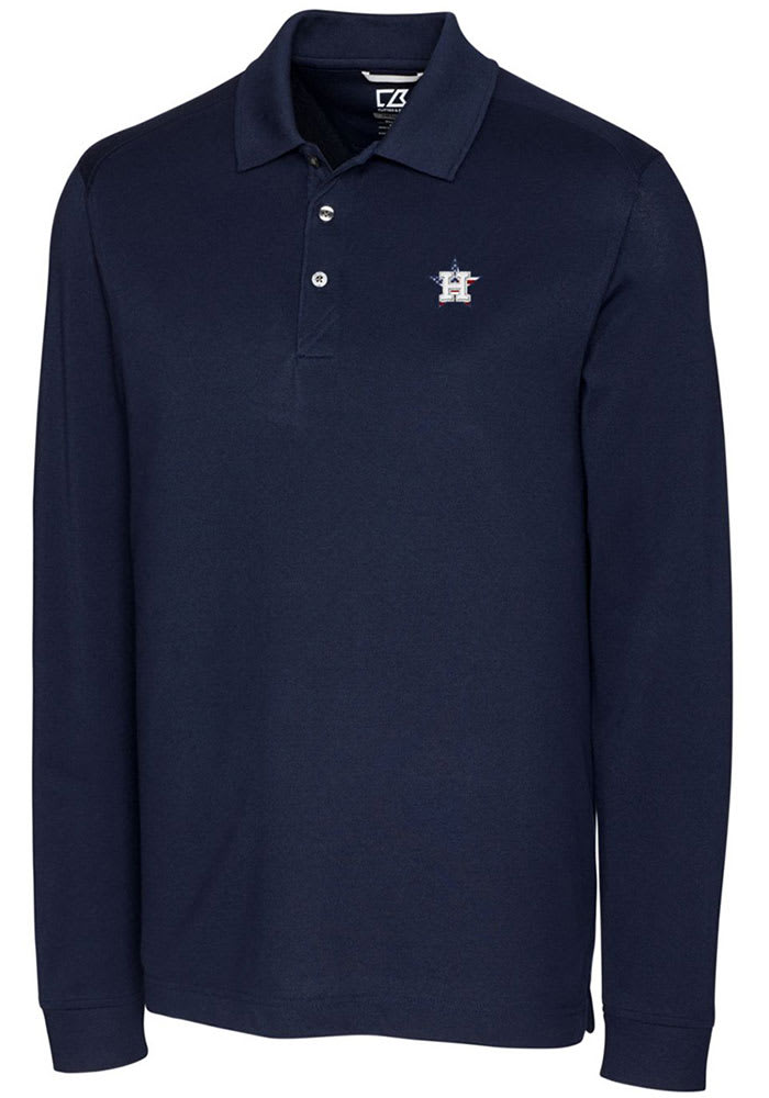 Cutter & Buck Men's Houston Astros Forge Tonal Stripe Big and Tall Short  Sleeve Polo Shirt