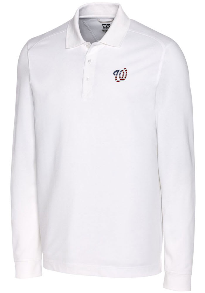 Men's Cutter & Buck White Washington Nationals Big & Tall Forge