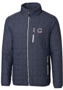Cutter and Buck Chicago Cubs Mens Navy Blue Rainier PrimaLoft Big and Tall Lined Jacket
