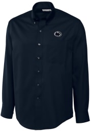 Cutter and Buck Penn State Nittany Lions Mens Navy Blue Epic Long Sleeve Dress Shirt