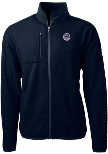 Cutter and Buck Chicago Cubs Mens Navy Blue Cascade Eco Sherpa Big and Tall Light Weight Jacket