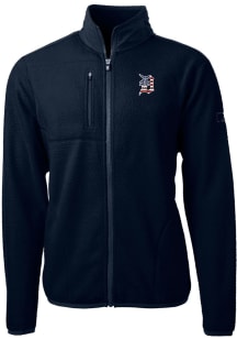 Cutter and Buck Detroit Tigers Mens Navy Blue Cascade Eco Sherpa Big and Tall Light Weight Jacke..
