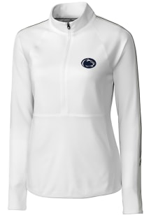 Cutter and Buck Penn State Nittany Lions Womens White Pennant Sport 1/4 Zip Pullover