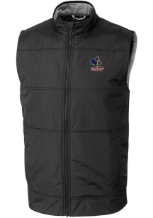 Cutter and Buck Delaware Fightin' Blue Hens Big and Tall Black Stealth Hybrid Quilted Vest Mens ..