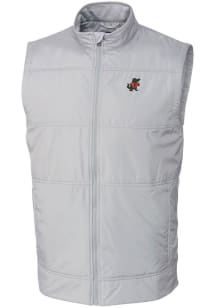 Cutter and Buck Florida Gators Mens Grey Stealth Hybrid Quilted Vest Big and Tall Vest