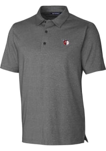 Cutter and Buck Cleveland Guardians Mens Charcoal Forge Heathered Short Sleeve Polo