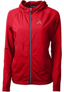 Cutter and Buck Atlanta Braves Womens Red Adapt Eco Light Weight Jacket
