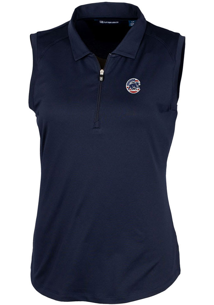 Cutter and Buck Chicago Cubs Womens Navy Blue Forge Tank Top