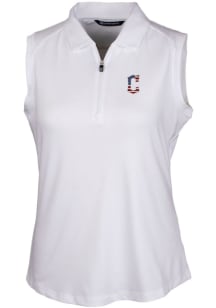 Cutter and Buck Cleveland Guardians Womens White Forge Polo Shirt