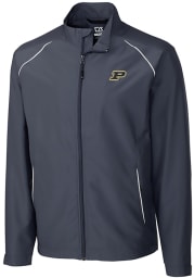 Cutter and Buck Purdue Boilermakers Mens Black Beacon Long Sleeve 1/4 Zip Pullover