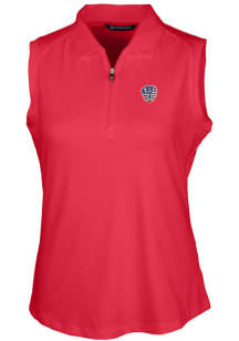 Cutter and Buck Milwaukee Brewers Womens Red Forge Polo Shirt