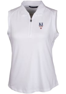 Cutter and Buck New York Mets Womens White Forge Polo Shirt