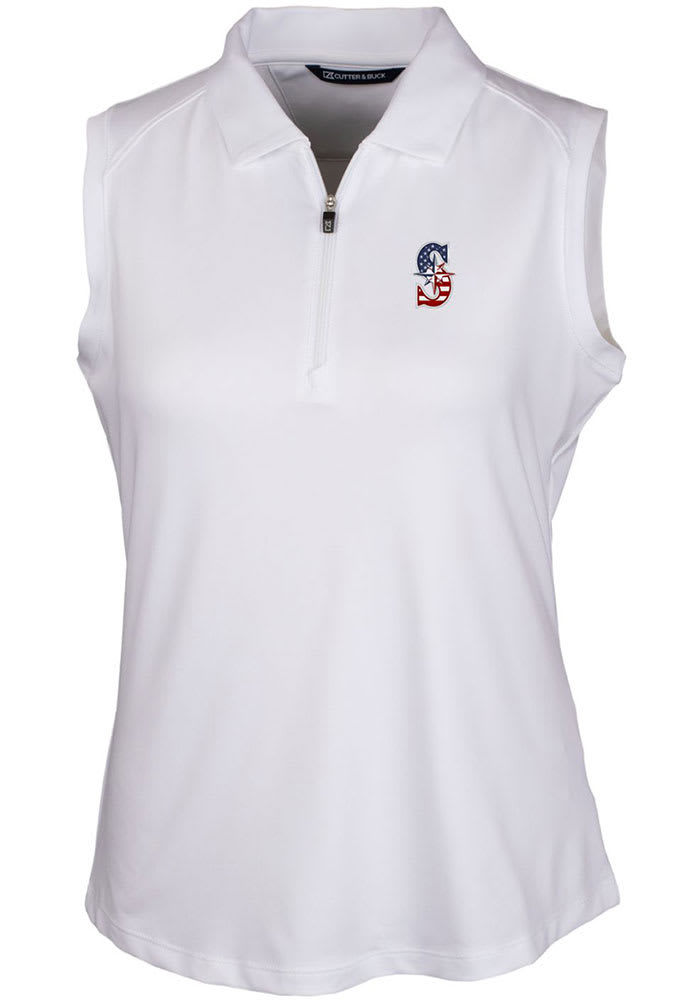 Women's Antigua White Seattle Mariners Compass Polo 