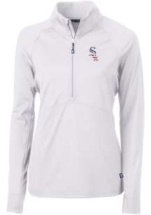 Cutter and Buck Chicago White Sox Womens White Adapt Eco 1/4 Zip Pullover