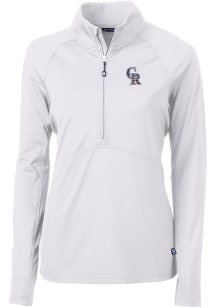 Cutter and Buck Colorado Rockies Womens White Adapt Eco 1/4 Zip Pullover