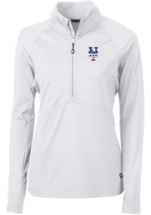 Cutter and Buck New York Mets Womens White Adapt Eco 1/4 Zip Pullover