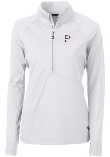 Cutter and Buck Pittsburgh Pirates Womens White Adapt Eco 1/4 Zip Pullover
