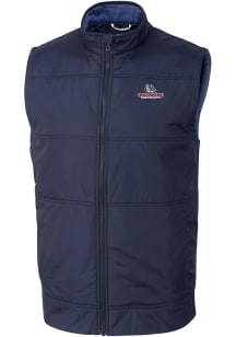 Cutter and Buck Gonzaga Bulldogs Mens Navy Blue Stealth Hybrid Quilted Windbreaker Vest Big and ..