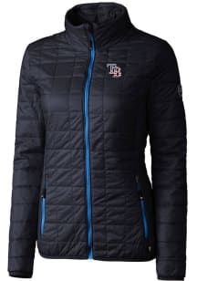 Cutter and Buck Tampa Bay Rays Womens Navy Blue Rainier PrimaLoft Puffer Filled Jacket