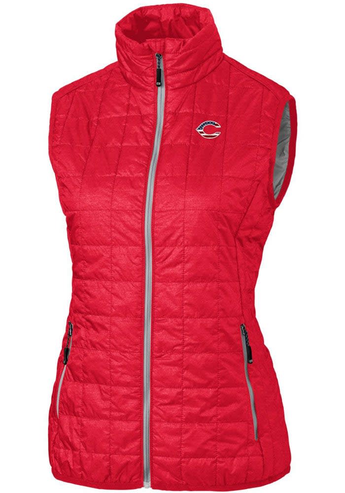 Cutter and Buck Cincinnati Reds Womens Americana Rainier PrimaLoft Vest