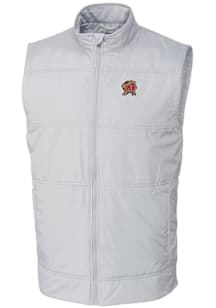 White Maryland Terrapins Cutter and Buck Big and Tall Stealth Hybrid Quilted Windbreaker Vest Mens..