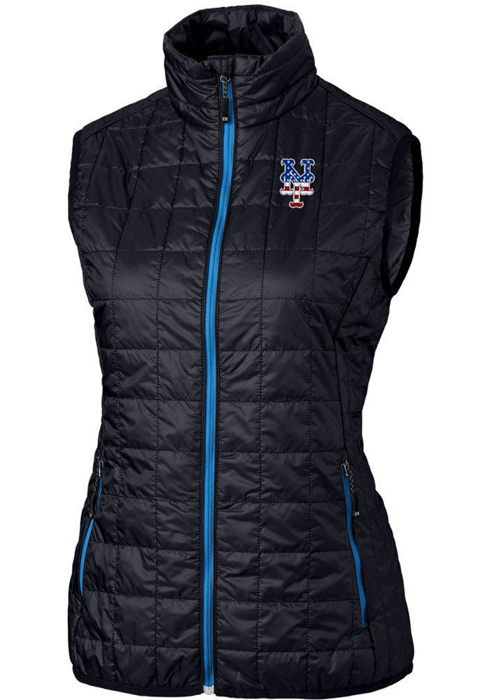Cutter and Buck New York Mets Womens Navy Blue Rainier PrimaLoft Puffer Vest