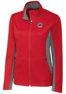 Cutter and Buck Chicago Cubs Womens Red Navigate Softshell Light Weight Jacket
