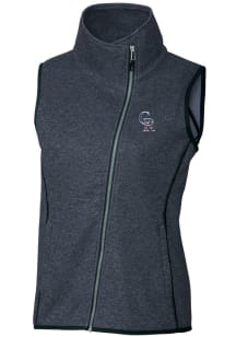 Cutter and Buck Colorado Rockies Womens Navy Blue Mainsail Vest