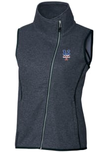 Cutter and Buck New York Mets Womens Navy Blue Americana Mainsail Asymmetrical Vest