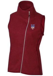 Cutter and Buck New York Mets Womens Red Americana Mainsail Asymmetrical Vest