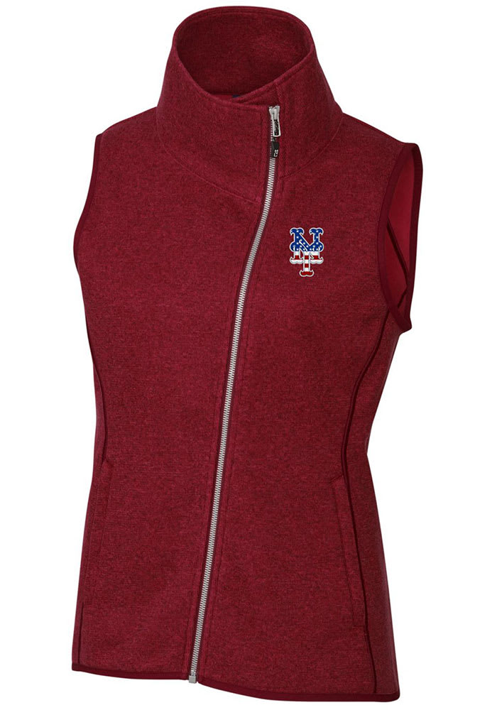 Cutter and Buck New York Mets Womens Red Mainsail Vest