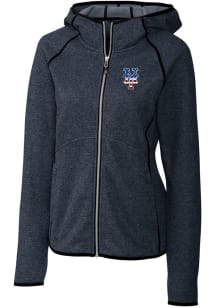 Cutter and Buck New York Mets Womens Navy Blue Mainsail Medium Weight Jacket