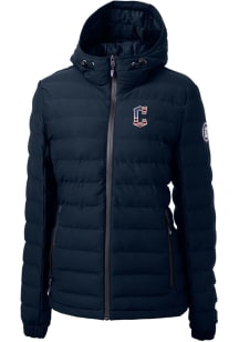 Cutter and Buck Cleveland Guardians Womens Navy Blue Mission Ridge Repreve Filled Jacket