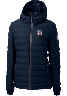 Cutter and Buck San Diego Padres Womens Navy Blue Mission Ridge Repreve Filled Jacket