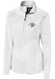 Cutter and Buck San Jose State Spartans Womens White Jackson 1/4 Zip Pullover